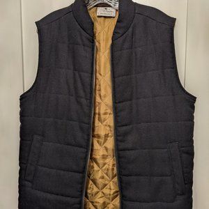 Bob Timberlake Vest reversible navy and gold